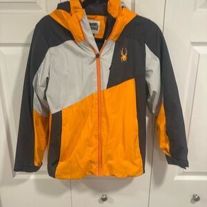 Spyder Kids' Vibrant Orange and Gray Winter Coat
